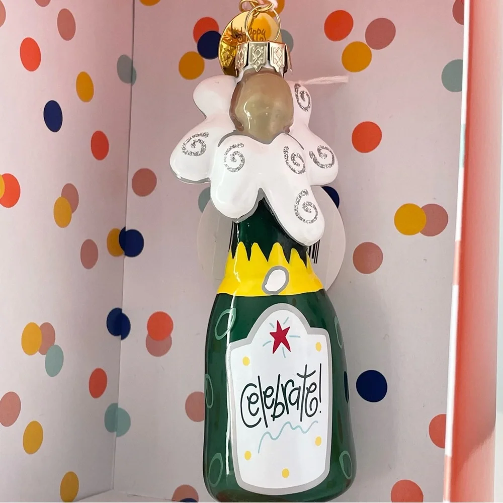NEW Celebrate Champagne Ornament by Happy Everything